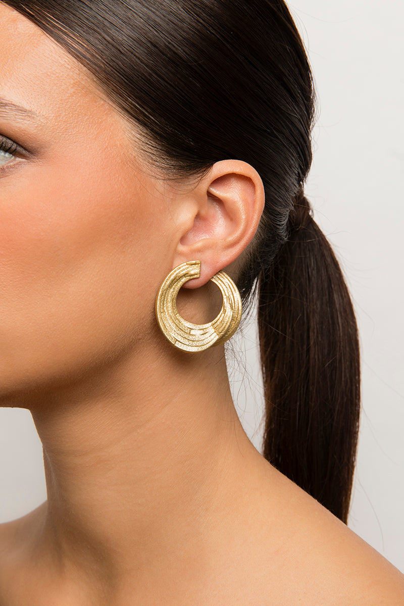 White Gold Lamina Earrings 1