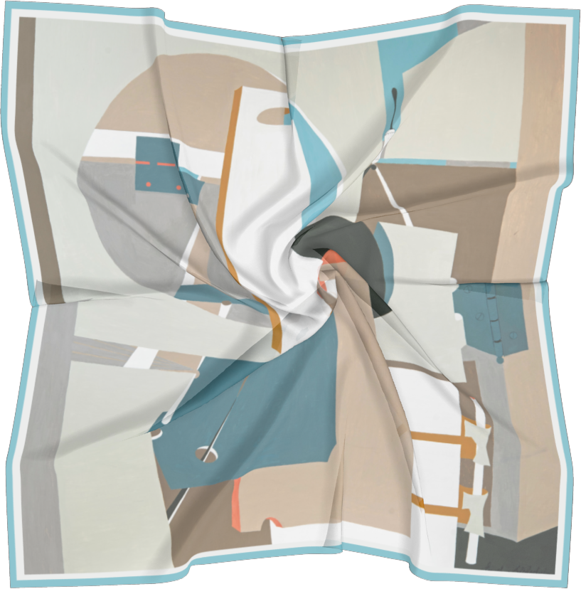 Looking Backwards Silk Scarf