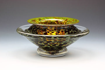 Large Hand-Blown Ikebana Bowl