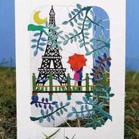 Eiffel Tower in Paris Laser Cut Card