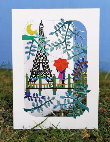 Eiffel Tower in Paris Laser Cut Card