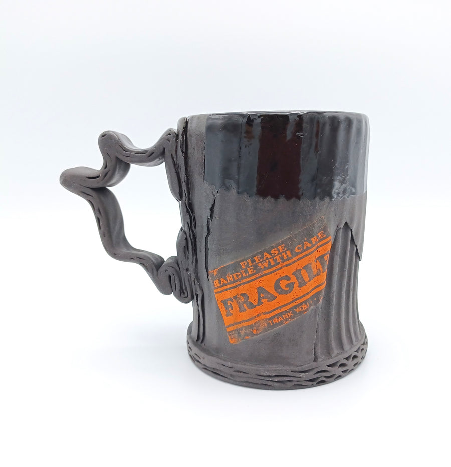 Black Ceramic Cardboard Mug