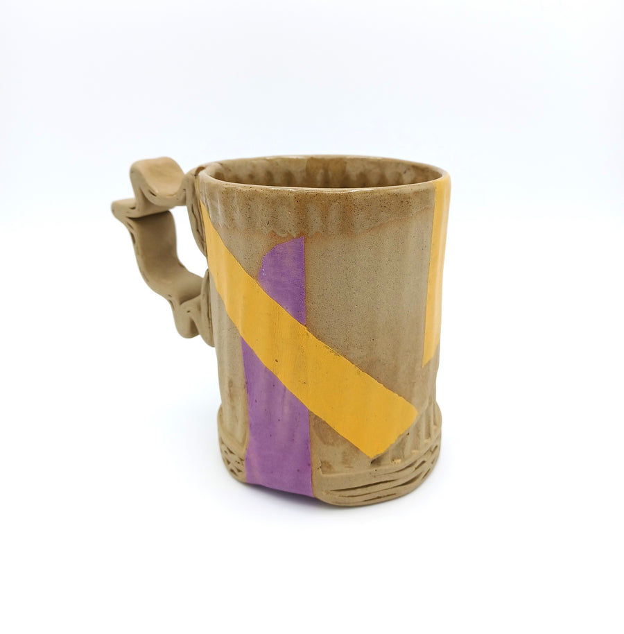 Ceramic Cardboard Mug with Tape Design