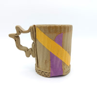 Ceramic Cardboard Mug with Tape Design