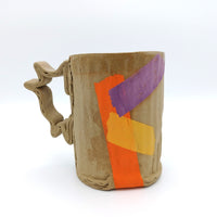 Ceramic Cardboard Mug with Tape Design