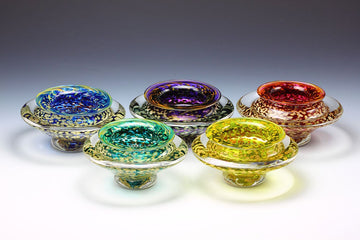 Small Hand-Blown Ikebana Bowl