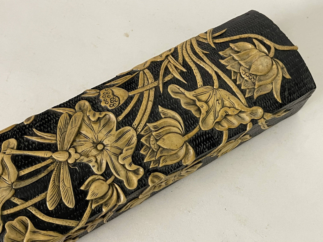 Dragonfly Lotus Soapstone Trinket Box