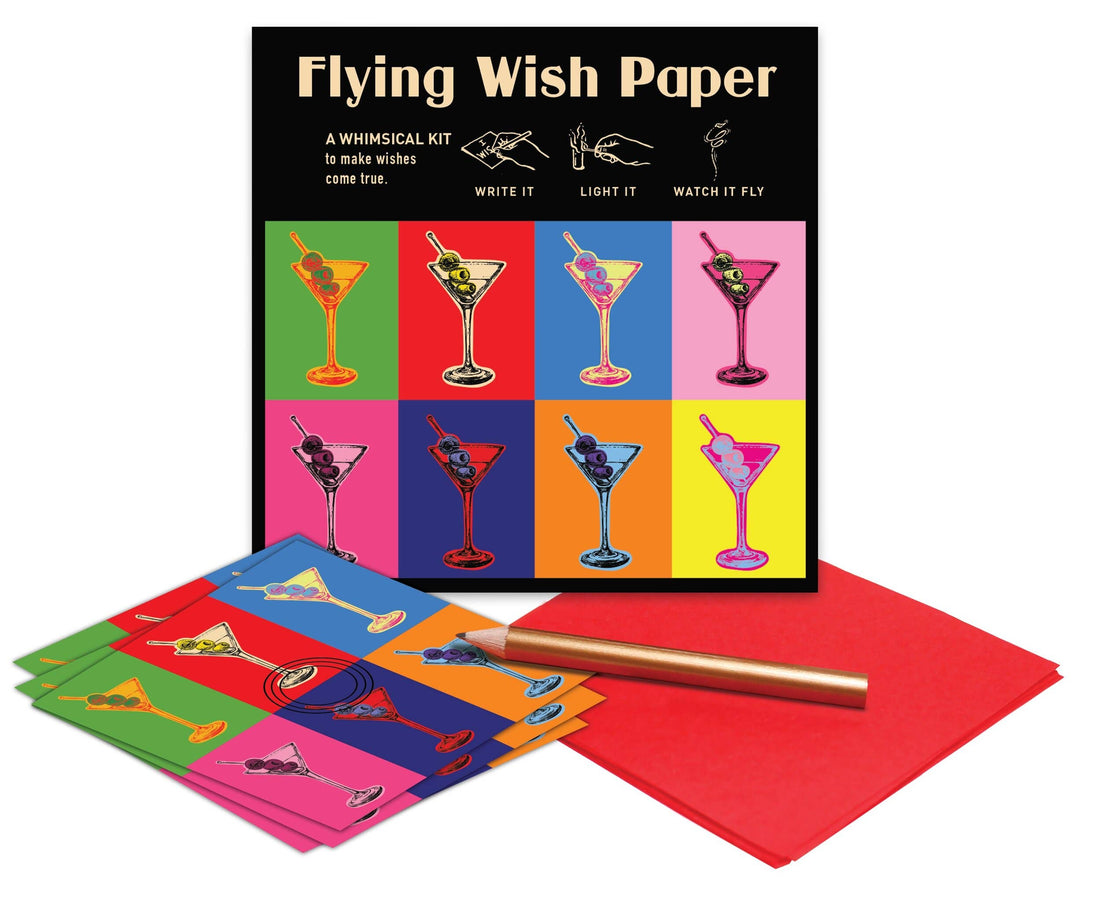 Martinis Flying Wish Paper