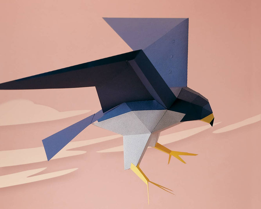 Peregrine Falcon 3D Paper Figure Kit
