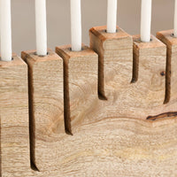 Modern Mango Wood Menorah