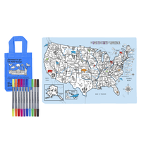 US Map Coloring Mat