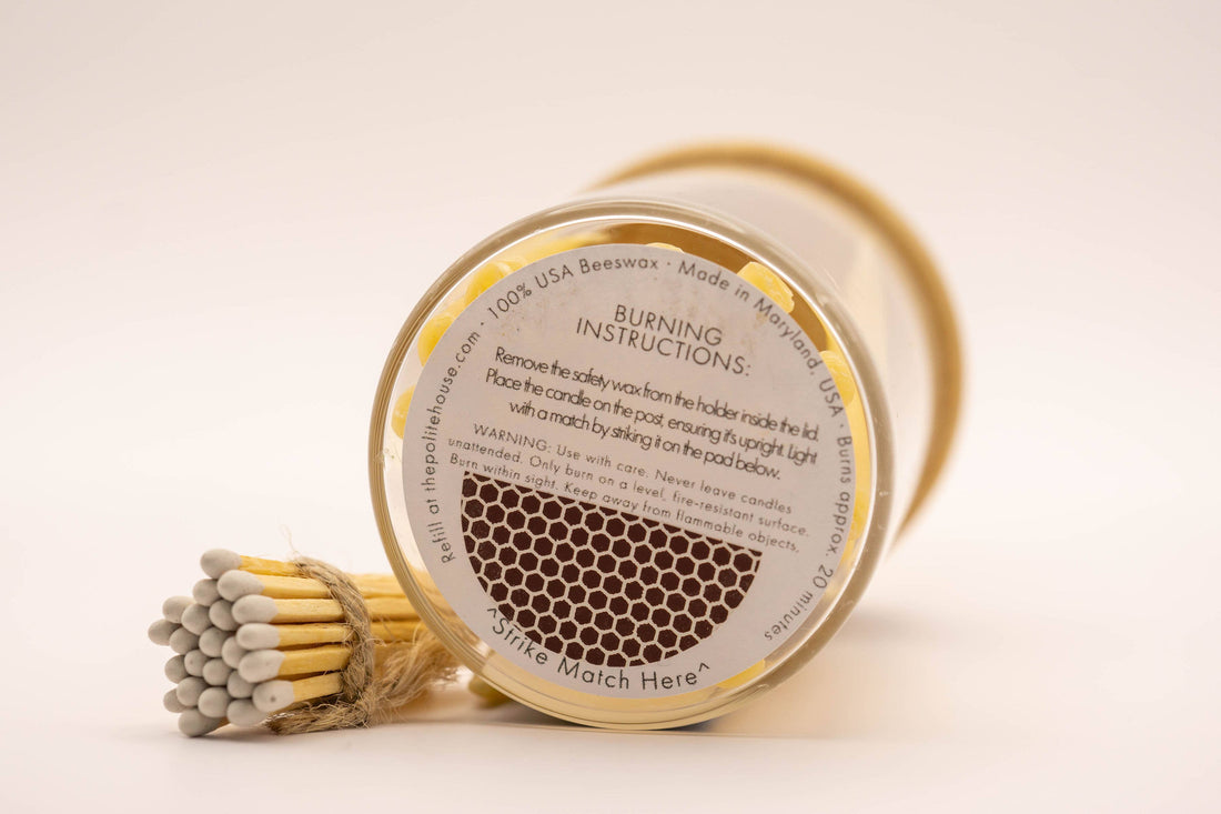 20 Minute Beeswax Mindful Candle Set: (Set of 20)