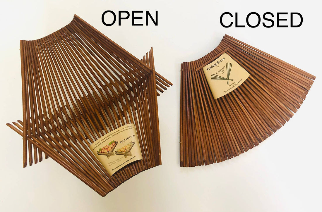 Tea Stained Folding Chopstick Basket