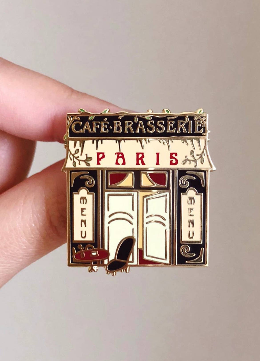 Paris Cafe Brasserie Enamel Pin