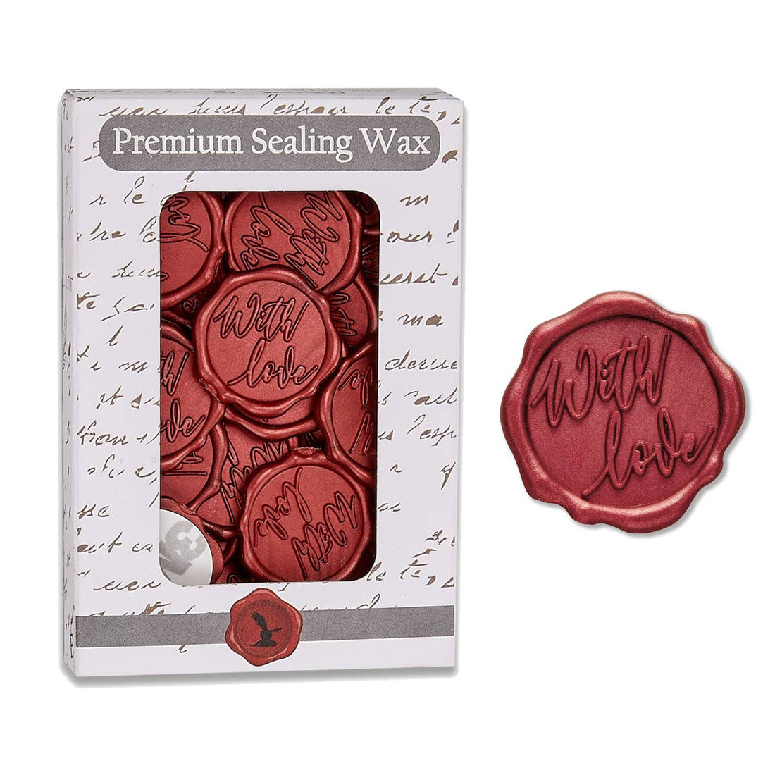 With Love Adhesive Wax Seal Stickers