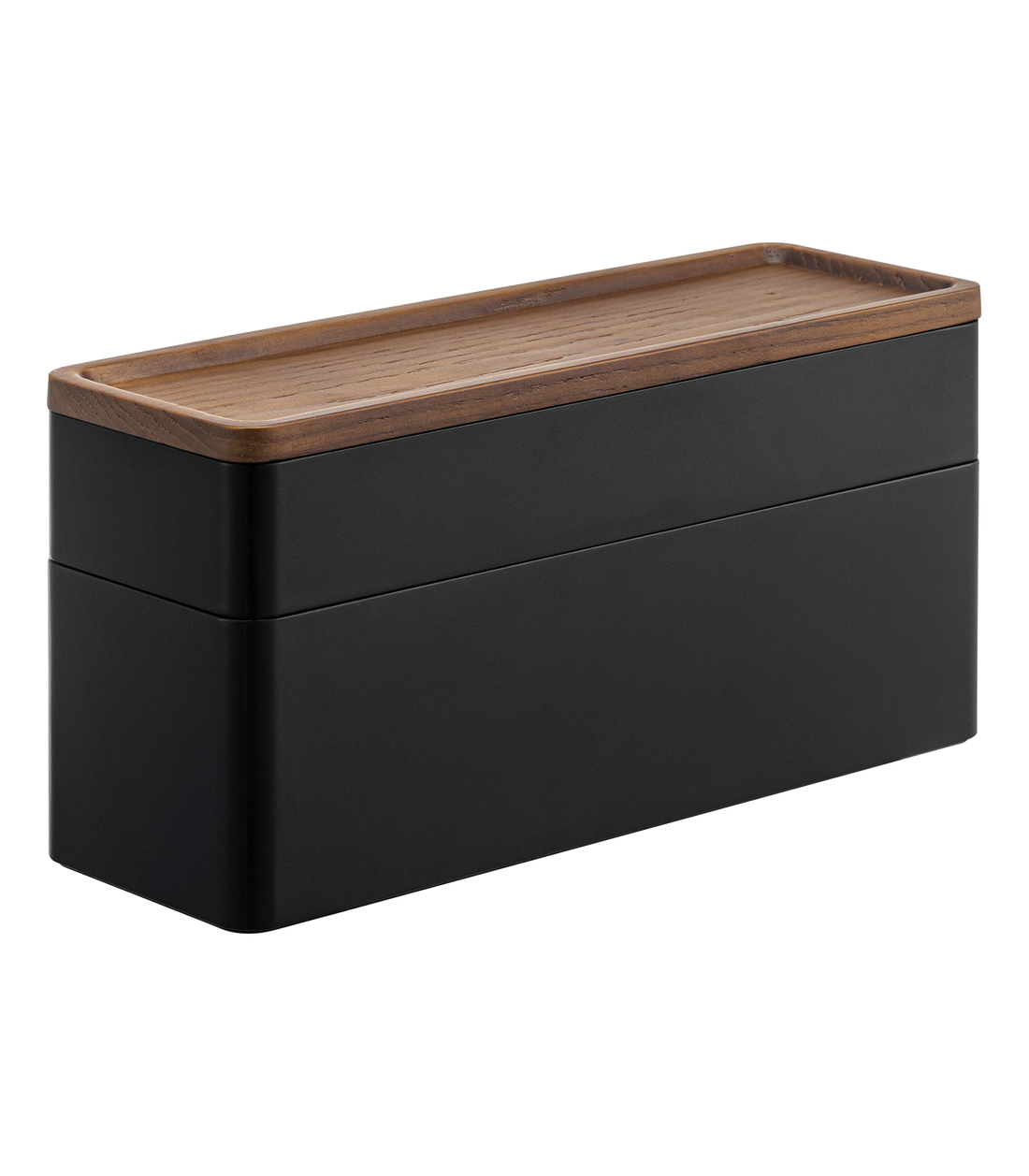 2-Tier Black Stacking Watch and Accessory Case