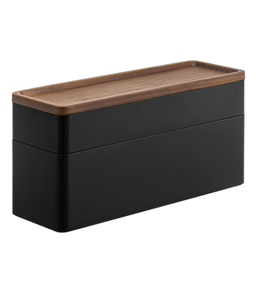 2-Tier Black Stacking Watch and Accessory Case