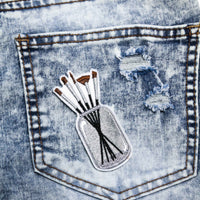Artist Paint Brush Set Embroidered Iron-On Patch