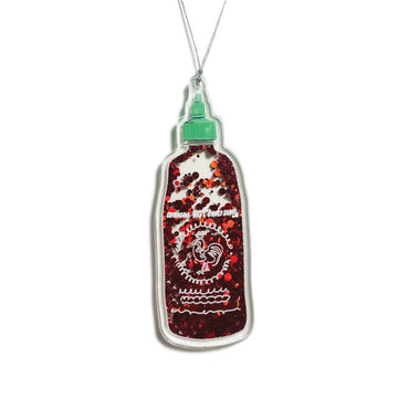 Sparkle Glitter Sriracha Shaker Ornament