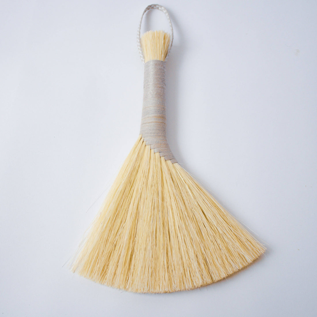 Tampico Wing Broom: Grey / Leather Cord