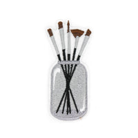 Artist Paint Brush Set Embroidered Iron-On Patch