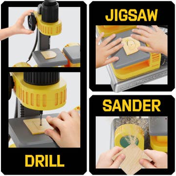 3 in 1 Woodworking Station for Kids