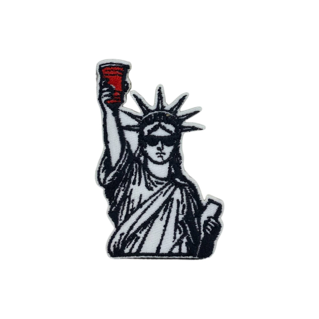 Statue of Liberty with Red Cup Iron on Patch