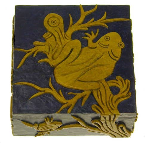 Frog Soapstone Trinket  Box
