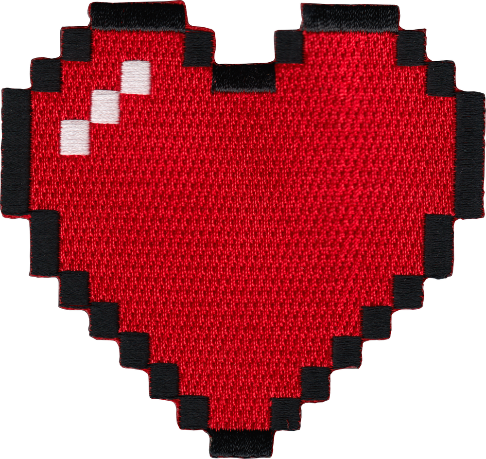 8-Bit Pixel Heart Iron-On Patch