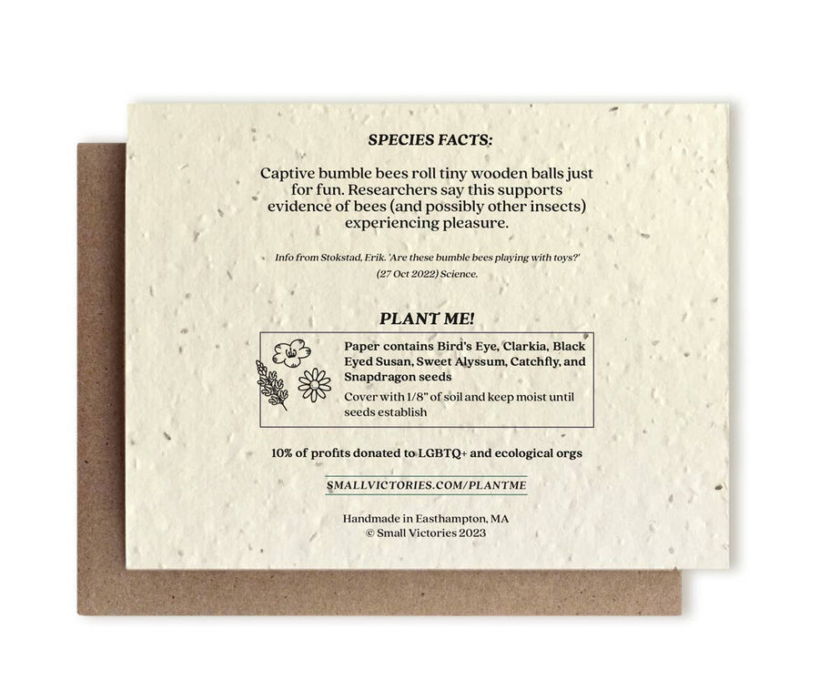Bumble Bee Plantable Wildflower Seed Card