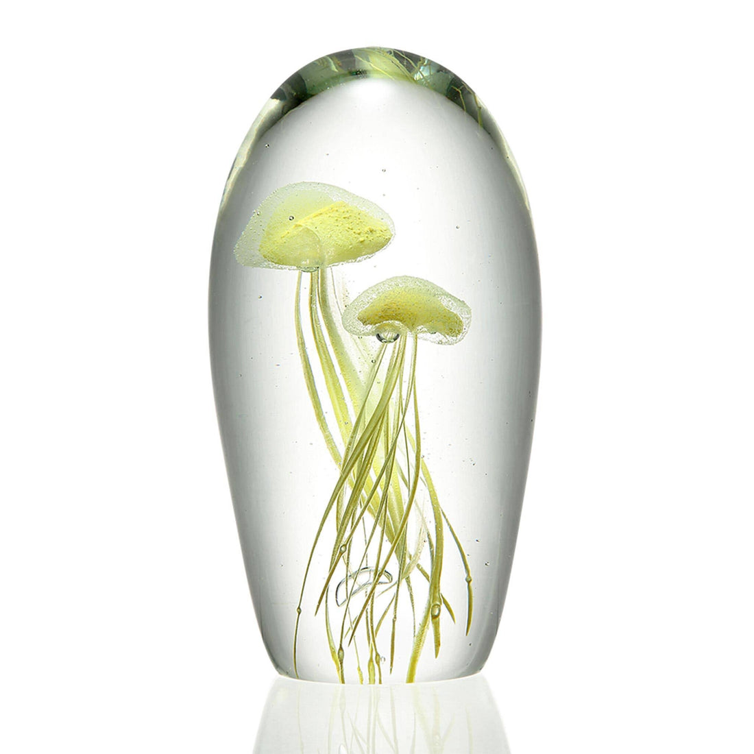 Glass Yellow Jellyfish Duo