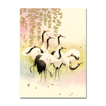 Seven Cranes Blank Card