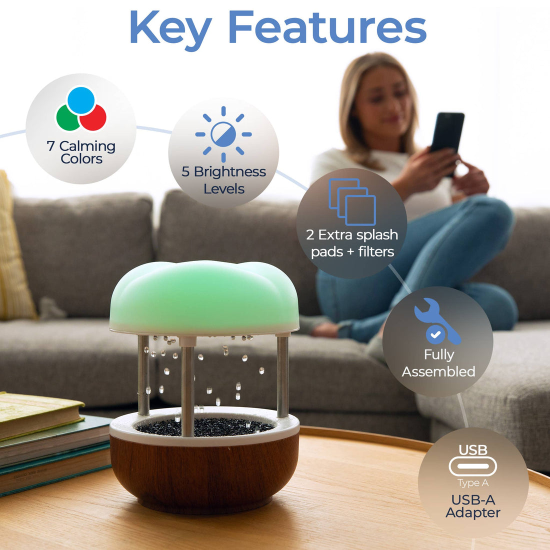 Calming Cloud Desktop Decorative Fountain