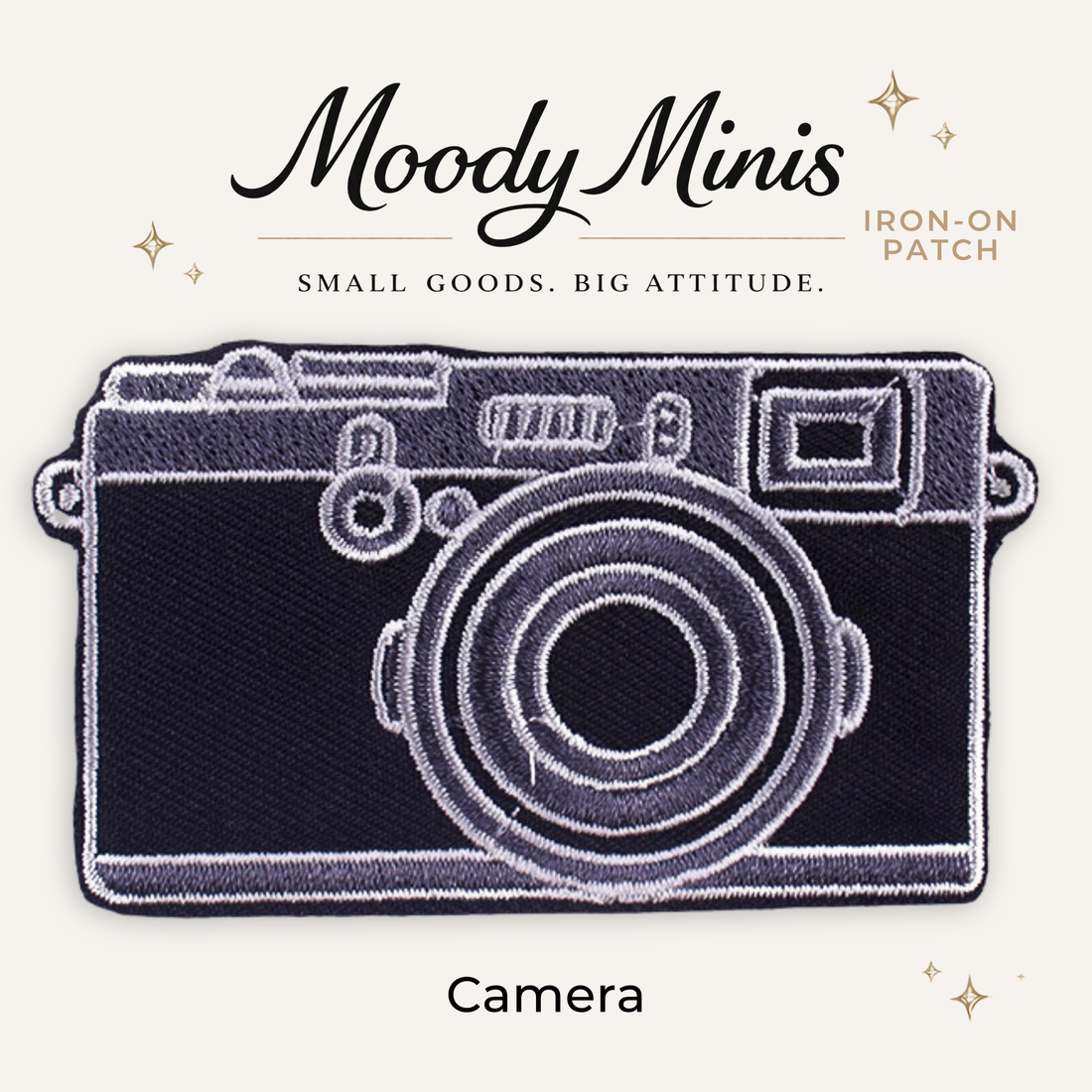 Camera Embroidered Iron-On Patch
