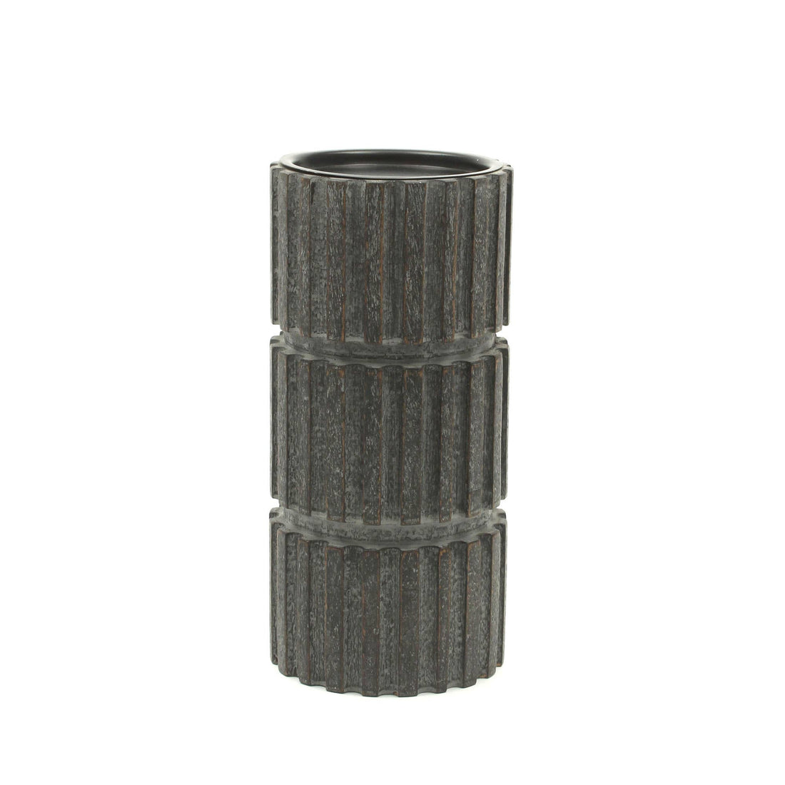 Round Wood Candle Holder 4x12"
