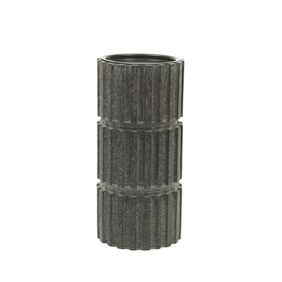 Round Wood Candle Holder 4x12"