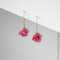 Sole Earrings in Fuchsia: Sterling Silver