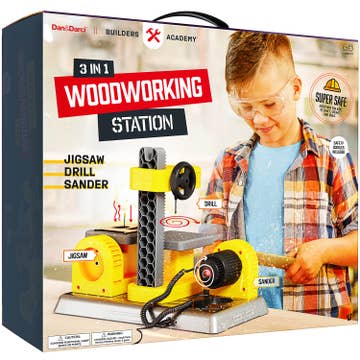 3 in 1 Woodworking Station for Kids