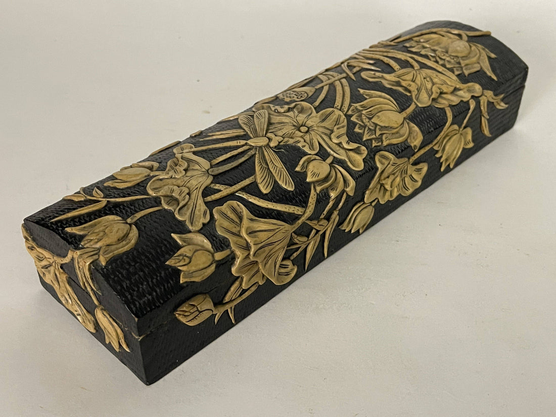 Dragonfly Lotus Soapstone Trinket Box