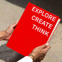 Explore - Create - Think Notebook - Soft Touch Cover - Poppy