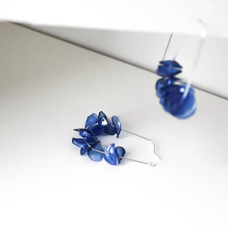 Leona Deep Blue Drops: Sterling Silver