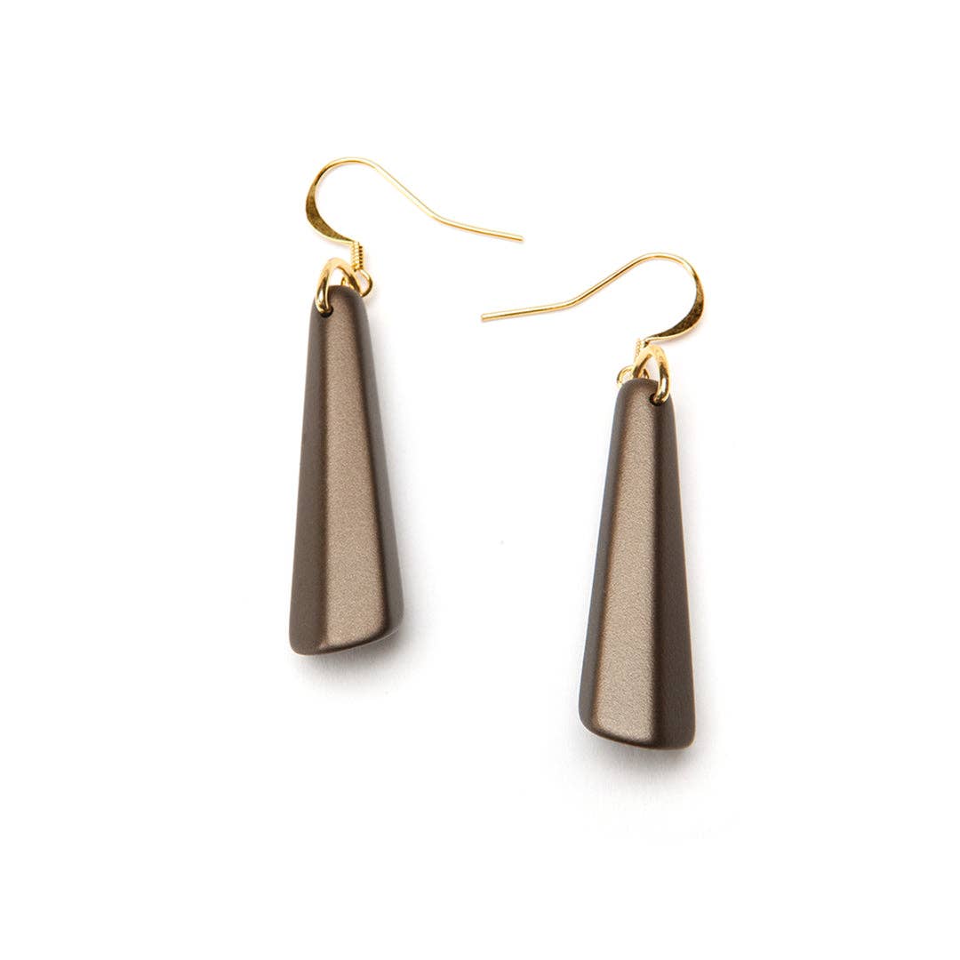 Barile Drop Bronze Earring