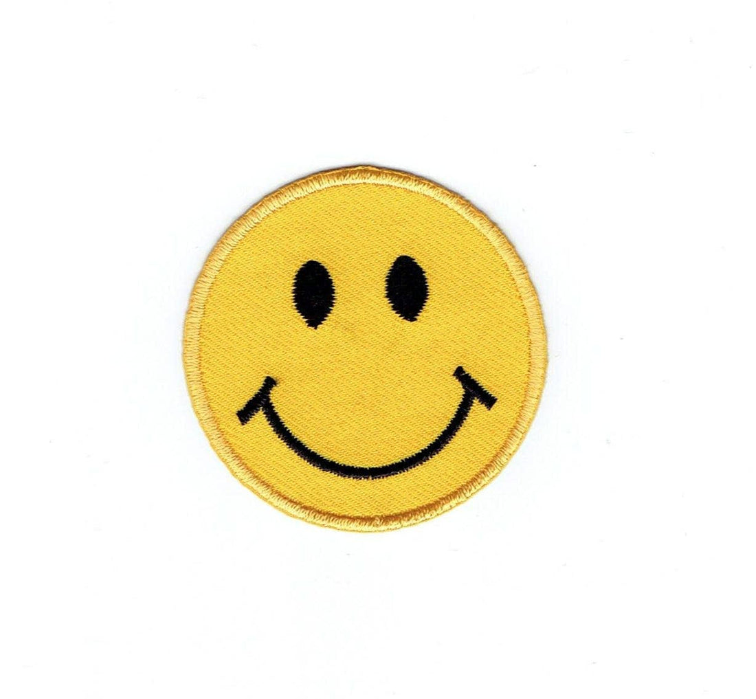 Smiley Face Embroidered Iron on Patch