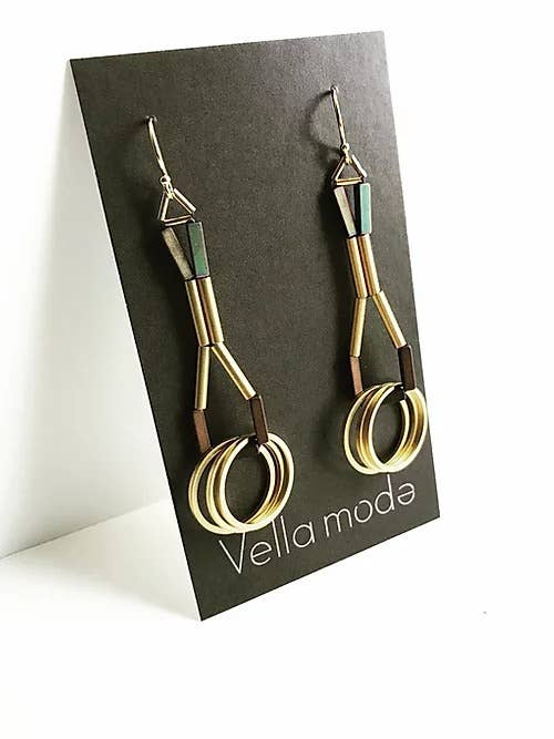 Uni Earrings: Desert red