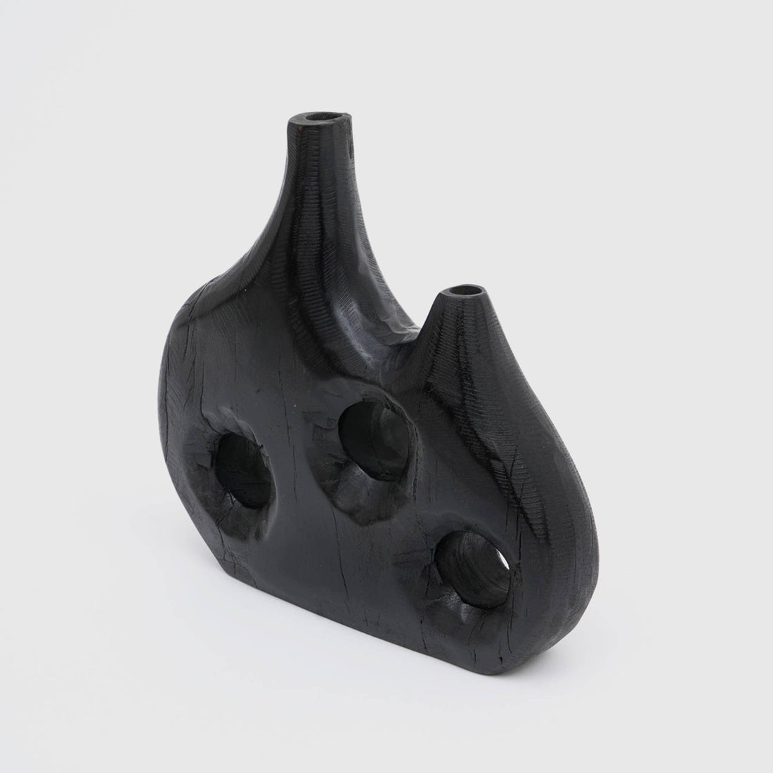 Reclaimed Dark Wood Vase I