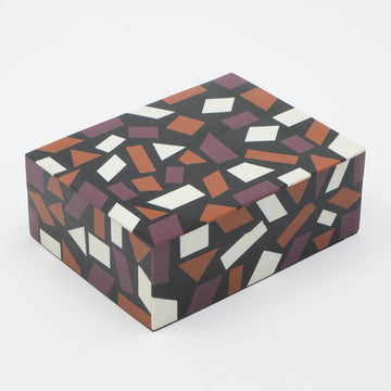 Geometric Design Resin Box - Set of 2