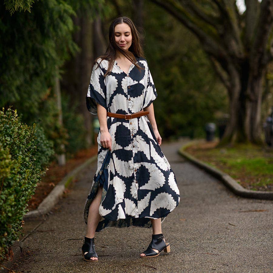 Sunset Block Print dress