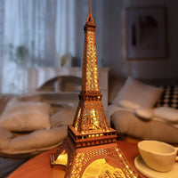 3D Wooden Puzzle w/ LED Lights: Night of the Eiffel Tower