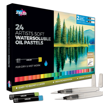 24 Artists Soft Water-Soluble Oil Pastels