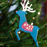 Wooden Reindeer Decorations